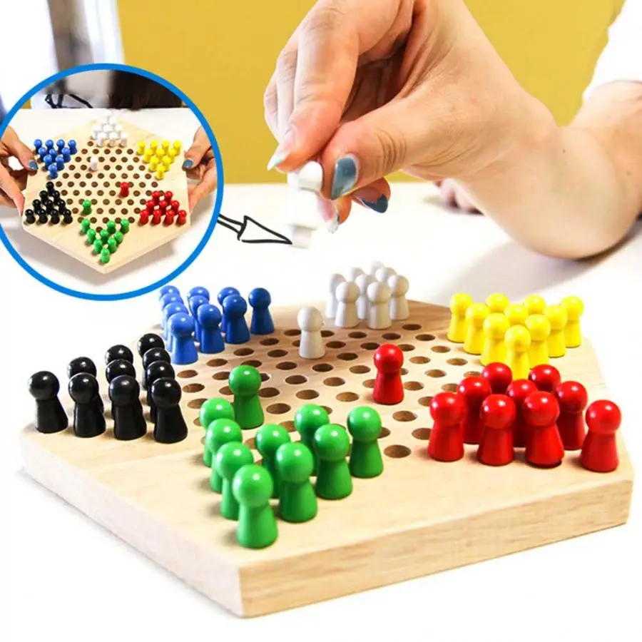 Board Game Halma - Wooden Educational Board Kids Classic Halma