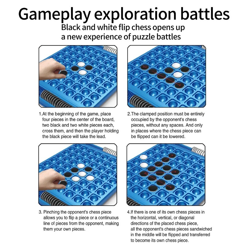 Dual-Side Flip Board Strategy  - огляд і ціна Board Game For 3 Players