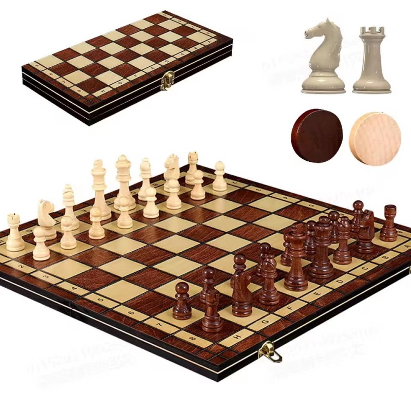 3 in 1 Wooden Chess Set Portab - огляд і ціна Board Game Yearbook