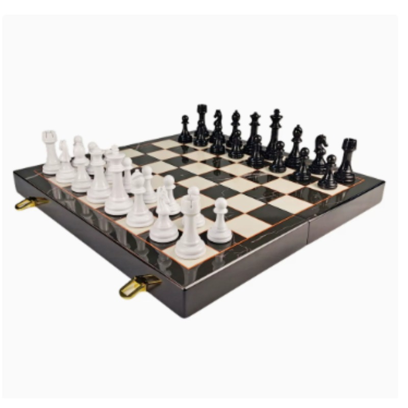 High-End Solid Wood Marble Pat - огляд і ціна Game Storage Box