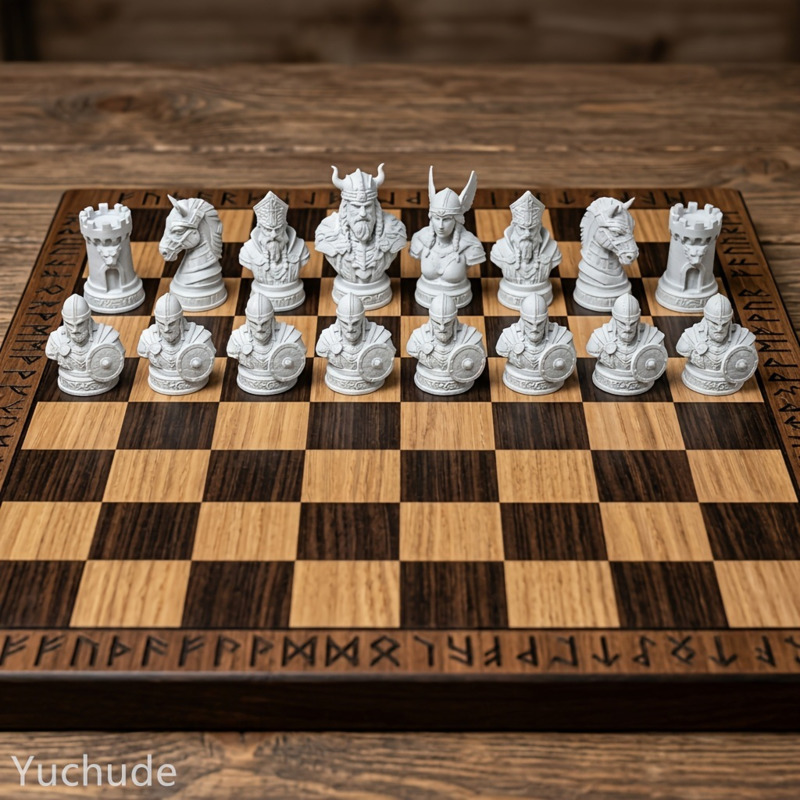 Viking Chess Pieces 3D Printed - огляд і ціна Board Game Vikings