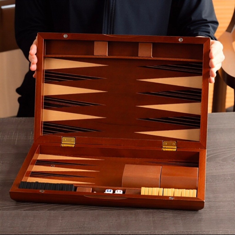 Solid Wood Backgammon 11-19 In - огляд і ціна Board Game Yearbook