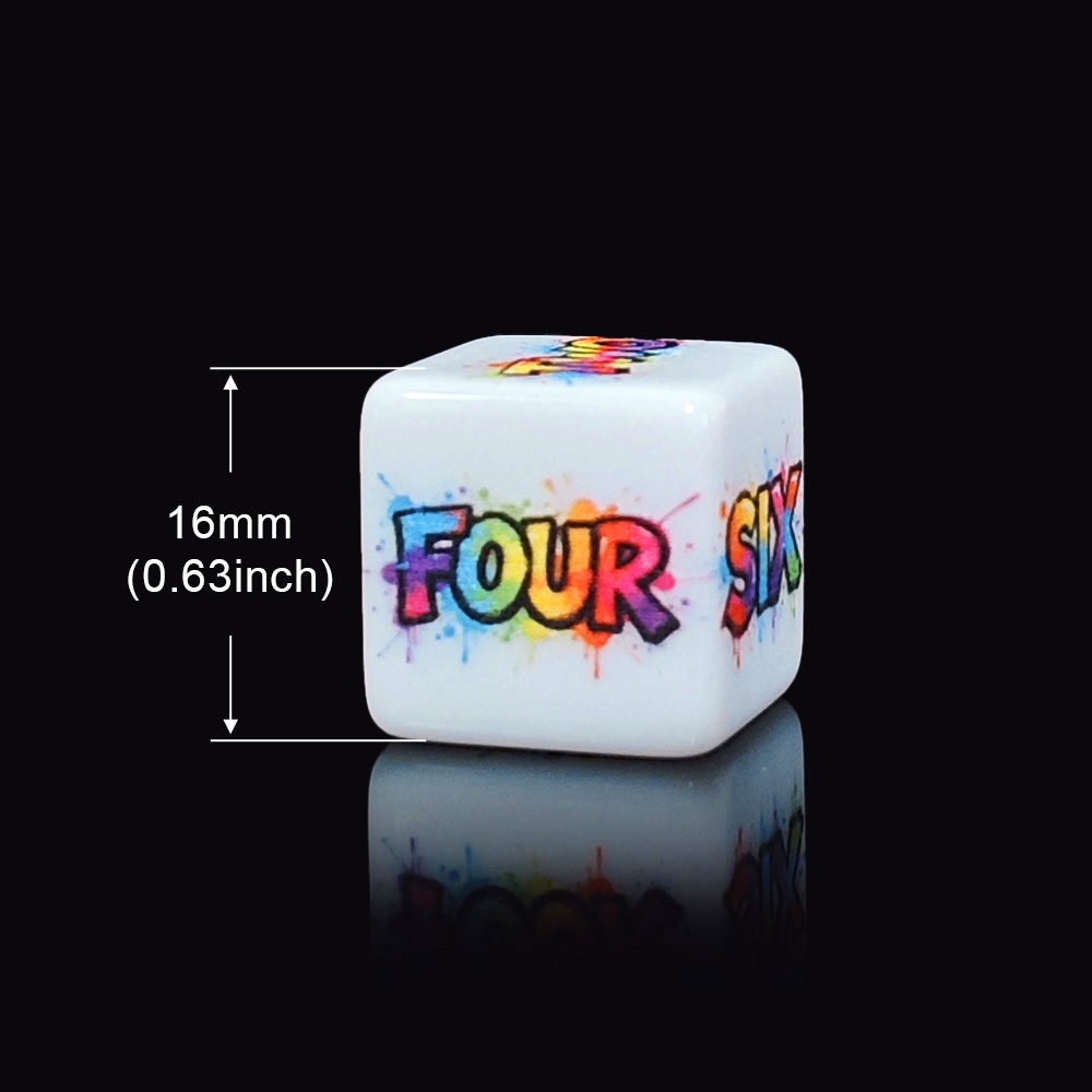 12Pcs 16MM Color Splash Englis - огляд і ціна Board Game English For Kids