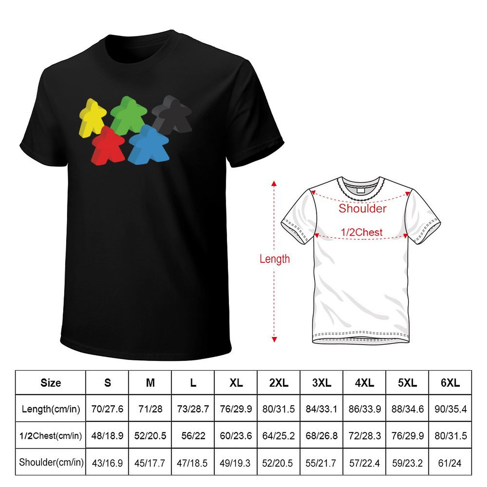 Set of 5 meeples (Board game t - огляд і ціна Meeple Token Set