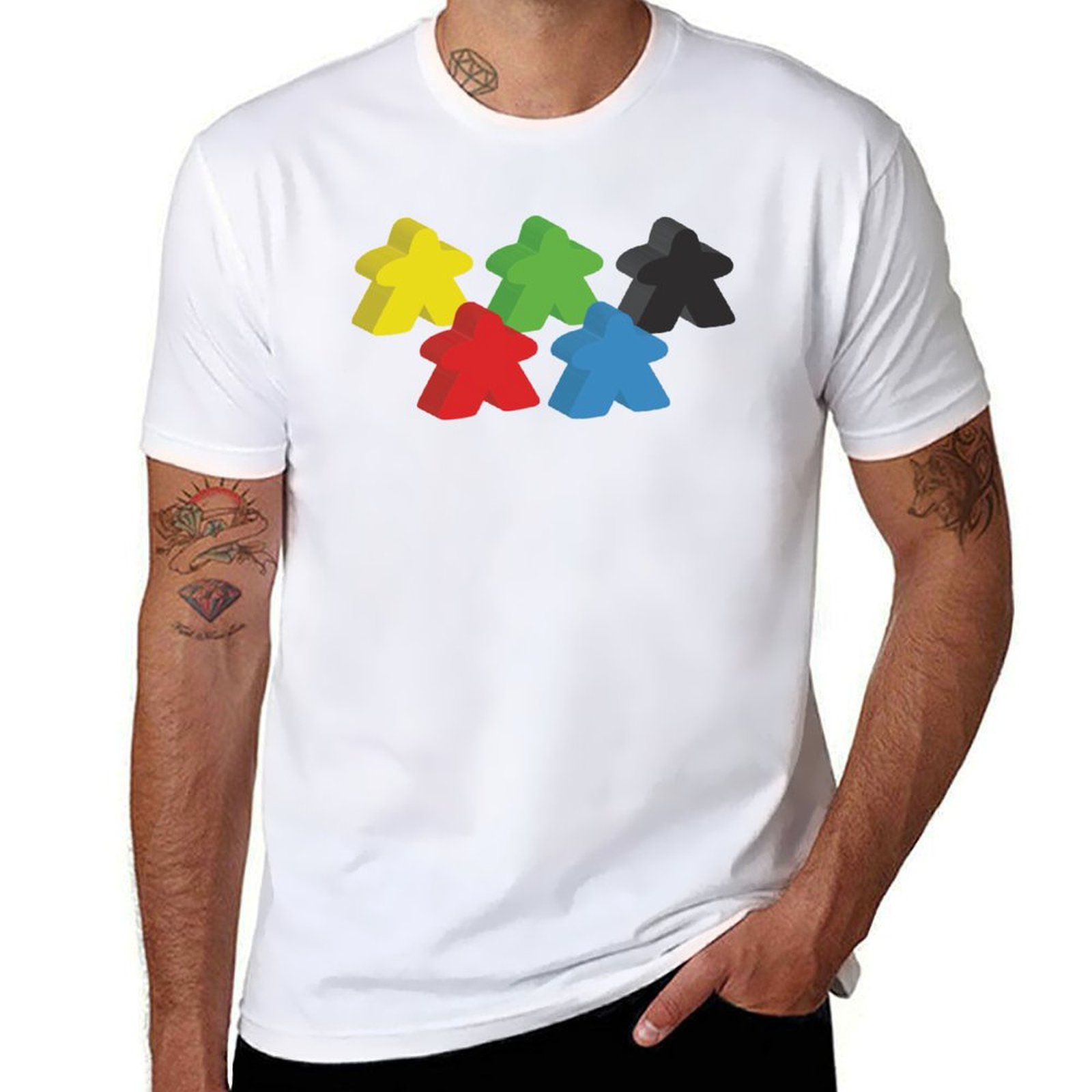 Set of 5 meeples (Board game t - огляд і ціна Meeple Token Set